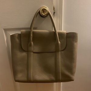 Cuyana Leather Trapeze Satchel Tote